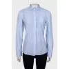 Blue shirt with decor