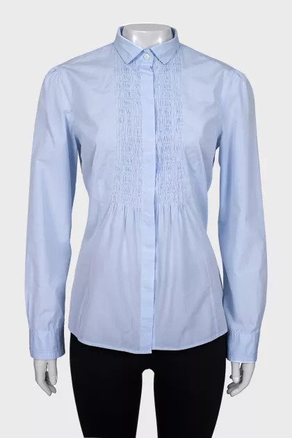 Blue shirt with decor