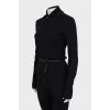 Woolen cardigan with belt