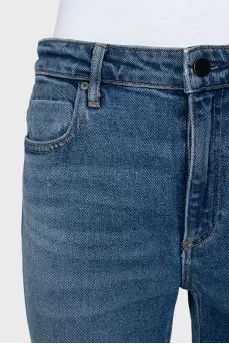 Low rise distressed jeans