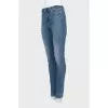 Low rise distressed jeans