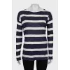 Straight cut striped long sleeve