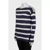 Straight cut striped long sleeve