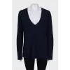 Knitted sweater made of wool and cashmere