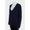 Knitted sweater made of wool and cashmere