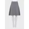 Knitted gray A-line skirt