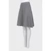 Knitted gray A-line skirt