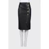 Skirt with accent buttons on the side