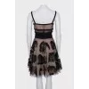 Fitted dress with a bow belt