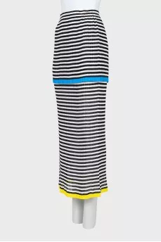 Black and white striped skirt