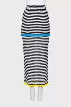 Black and white striped skirt