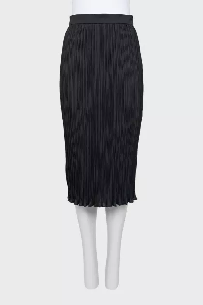 Pleated midi skirt