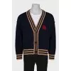 Men's oversized wool cardigan