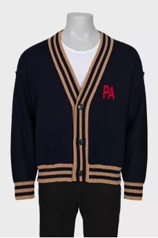 Men's oversized wool cardigan