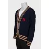 Men's oversized wool cardigan
