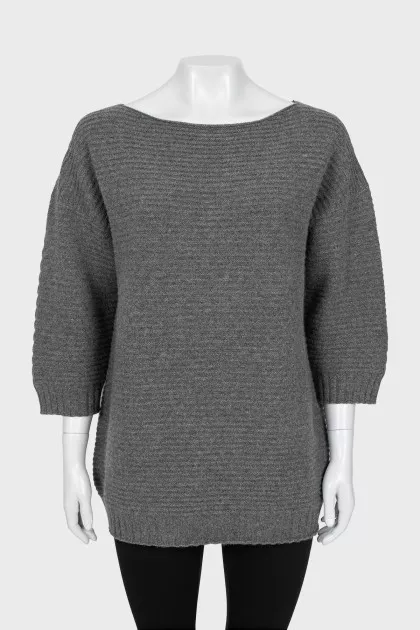 Grey embossed sweater
