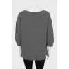 Grey embossed sweater