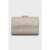 Silver rectangular clutch