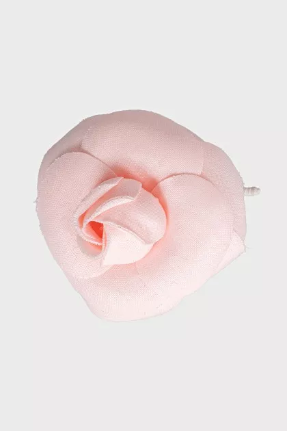 Pink textile brooch