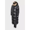 Straight down jacket with hood