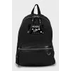 Animal print backpack with straps