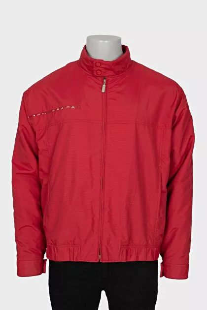 Men's jacket with a pocket on the back