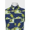 Men's straight cut shirt with print