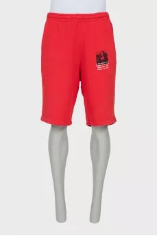 Men's printed drawstring shorts
