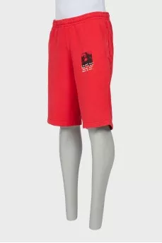 Men's printed drawstring shorts