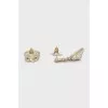 Heart Shaped Earrings with Crystals