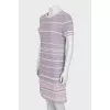 Knitted dress with relief stripes