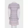 Knitted dress with relief stripes