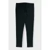 Green wool trousers