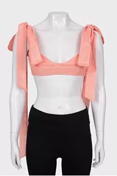 Silk and linen top with tag