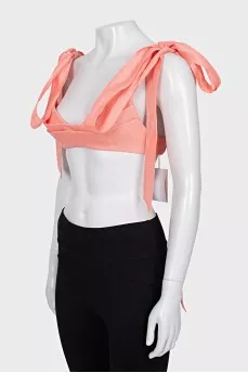 Silk and linen top with tag
