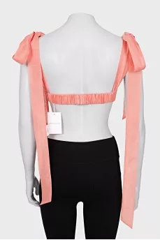Silk and linen top with tag