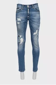 Men's Blue Jeans Boot Cut Fit