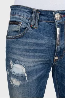 Men's Blue Jeans Boot Cut Fit