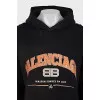 Black oversized hoodie with logo