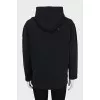 Black oversized hoodie with logo