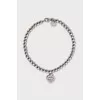 Silver bracelet with heart pendant
