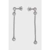 White gold transformable earrings