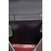 Leather bag with magnetic clasp