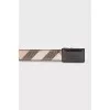 Men's belt with branded print