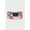 Men's belt with branded print