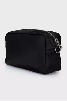 Crossbody bag with branded strap