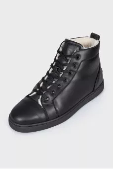 Men's lace-up leather boots