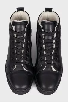 Men's lace-up leather boots
