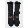 Silhouette ankle boots with figured heel