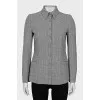 Fitted jacket with a checkered print